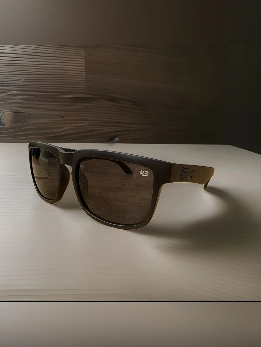 New SPY+ Optic Helm Sunglasses Black with Black Lenses